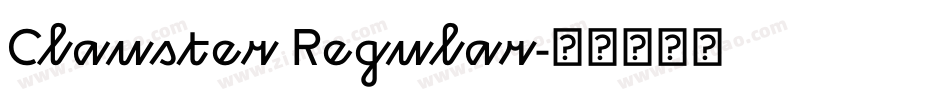 Clauster Regular字体转换